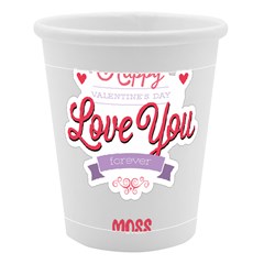 Valenine Name Paper Cup - 250ml Disposable Paper Cup