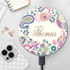 Personalized Paisley Name Wireless Fast Charger