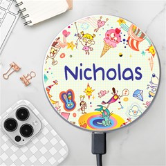 Personalized Childhood Hand Drawing Name Wireless Fast Charger