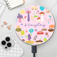 Personalized Mushroom Illustration Name Wireless Fast Charger