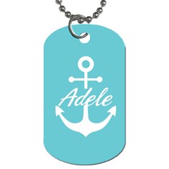 Anchor Name Dog Tag