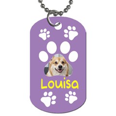 Dog Footprint Name Dog Tag