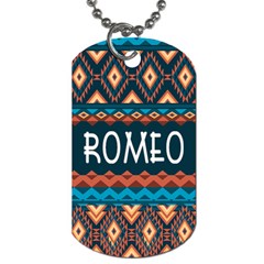 Ethnic Pattern Name Dog Tag