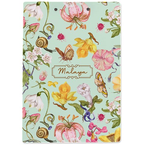 Floral Name Acrylic Clipboard By Joe Back
