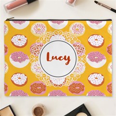 Personalized Donut Pattern Name Cosmetic Bag