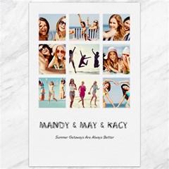 9 Photo Personalised Collage - Canvas 20  x 30 