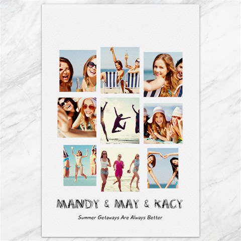 9 Photo Personalised Collage By Oneson 19.62 x28.9  Canvas - 1
