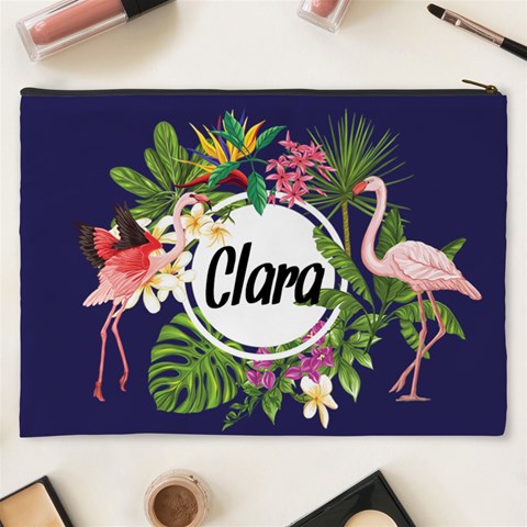 Personalized Summer Tropical Name Cosmetic Bag By Joe Back