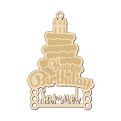 Personalized Happy Birthday Wood Ornament Personalized Happy Birthday Wood Ornament