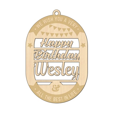 Personalized Happy Birthday Wood Ornament By Joe Front