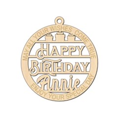 Personalized Happy Birthday Wood Ornament Personalized Happy Birthday Wood Ornament