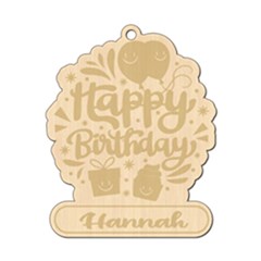 Personalized Happy Birthday Wood Ornament Personalized Happy Birthday Wood Ornament