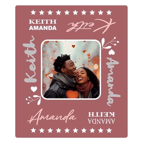 Personalized Name Lover Photo Style By Wanni 50 x40  Blanket Front