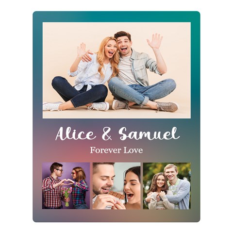 Personalized Couple Name Large Blanket By Joe 80 x60  Blanket Front