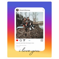Personalized Name Photo Social Media Frame - 60 x 50 Two Sides Premium Plush Fleece Blanket (Teen Size) Personalized Name Photo Social Media Frame - 60 x 50 Two Sides Premium Plush Fleece Blanket (Teen Size)