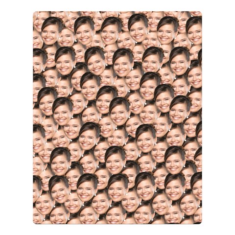Personalized Many Face Large Blanket By Joe 80 x60  Blanket Back