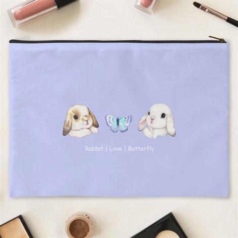Personalized Rabbit Cosmetic Bag Cosmetic Bag By Katy Back