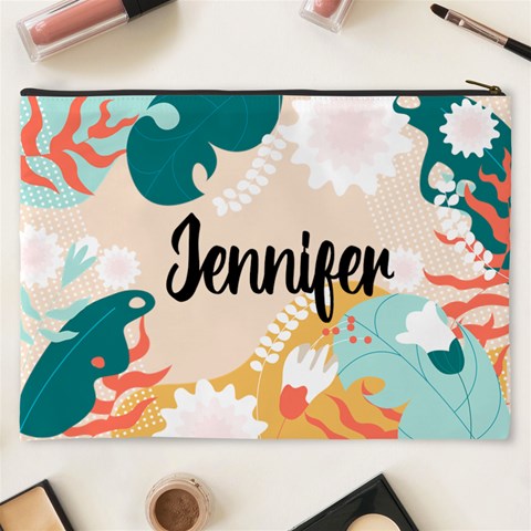 Personalized Flower Names Cosmetic Bag By Joe Back