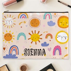 Personalized Sun Illustration Name Cosmetic Bag