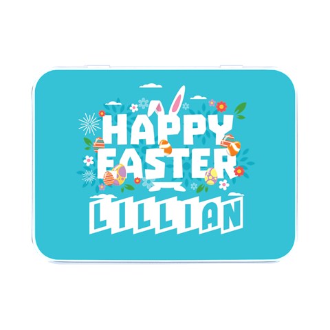 Personalized Easter Name Flip Top Metal Box By Joe Front