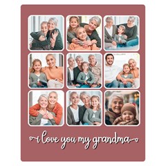 Personalized Phone Wallpaper Grandma 9 Grid - 60  x 50  Two Sides Premium Plush Fleece Blanket (Teen Size)