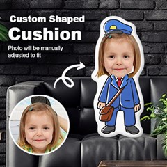 Personalized Photo in Postman Cartoon Style Custom Shaped Cushion - Cut To Shape Cushion Case Personalized Photo in Postman Cartoon Style Custom Shaped Cushion - Cut To Shape Cushion Case
