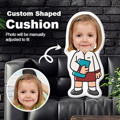 Personalized Photo in Waitress Cartoon Style Custom Shaped Cushion - Cut To Shape Cushion Case Personalized Photo in Waitress Cartoon Style Custom Shaped Cushion - Cut To Shape Cushion Case