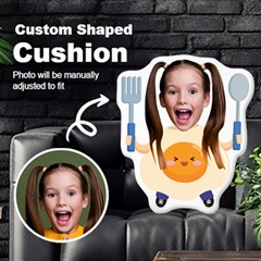 Personalized Photo in Egg Fast Food Style Custom Shaped Cushion - Cut To Shape Cushion Case Personalized Photo in Egg Fast Food Style Custom Shaped Cushion - Cut To Shape Cushion Case