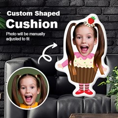 Personalized Photo in Cupcake Dessert Style Custom Shaped Cushion - Cut To Shape Cushion Case Personalized Photo in Cupcake Dessert Style Custom Shaped Cushion - Cut To Shape Cushion Case
