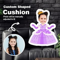 Personalized Photo In Purple Princess Custom Shaped Cushion