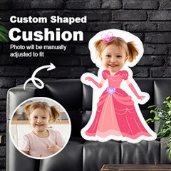 Personalized Photo In Pink Princess Custom Shaped Cushion