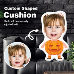 Personalized Photo in Halloween Pumpkin Monster Style Custom Shaped Cushion - Cut To Shape Cushion Case Personalized Photo in Halloween Pumpkin Monster Style Custom Shaped Cushion - Cut To Shape Cushion Case