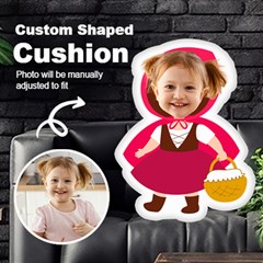 Personalized Photo In Little Red Ridding Hood Custom Shaped Cushion