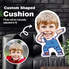 Personalized Photo in Dabbing Kid Cartoon Style Custom Shaped Cushion - Cut To Shape Cushion Case Personalized Photo in Dabbing Kid Cartoon Style Custom Shaped Cushion - Cut To Shape Cushion Case