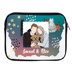Personalized Photo Illustration Lover Name Ipad Zipper Case
