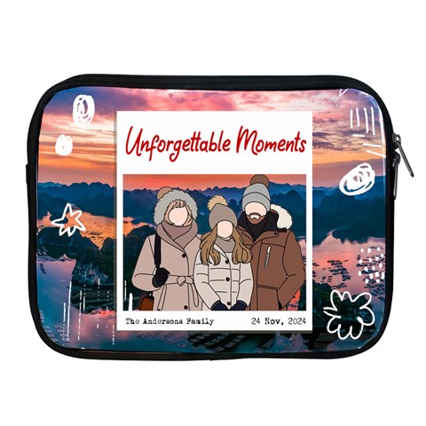 Personalized Trip Photo Illustration Name Ipad Zipper Case By Joe Front