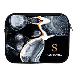 Personalized Initial Name Marble Ipad Zipper Case