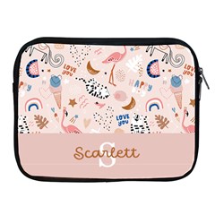 Personalized Cute Illustration Name Ipad Zipper Case