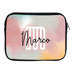 Personalized Watercolor Initial Name Ipad Zipper Case