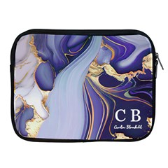 Personalized Initial Name Marble Ipad Zipper Case