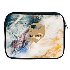 Personalized Initial Name Marble Ipad Zipper Case