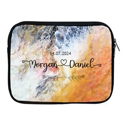 Personalized Initial Name Marble Ipad Zipper Case