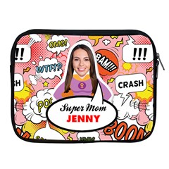 Personalized Photo Super Mom Mother Name Ipad Zipper Case