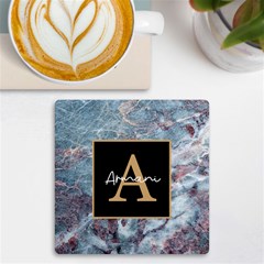 Personalized Initial Name Marble Uv Print Square Tile Coaster