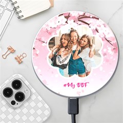 Personalized Cherry Bloom Name Photo Wireless Fast Charger
