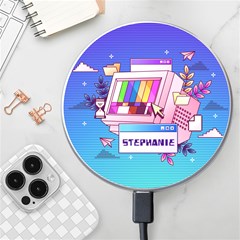 Personalized Y2k Name Wireless Fast Charger - Wireless Fast Charger(White)