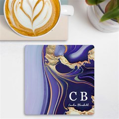 Personalized Initial Name Marble Uv Print Square Tile Coaster