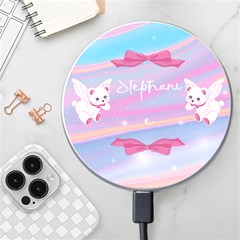 Personalized Angle Bear Name Wireless Fast Charger