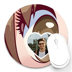 Personalized Anime Eye Name Round Mousepad