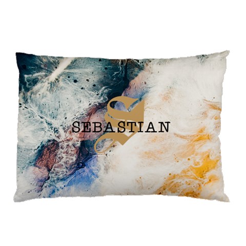 Personalized Initial Name Marble Pillow Case By Joe 26.62 x18.9  Pillow Case